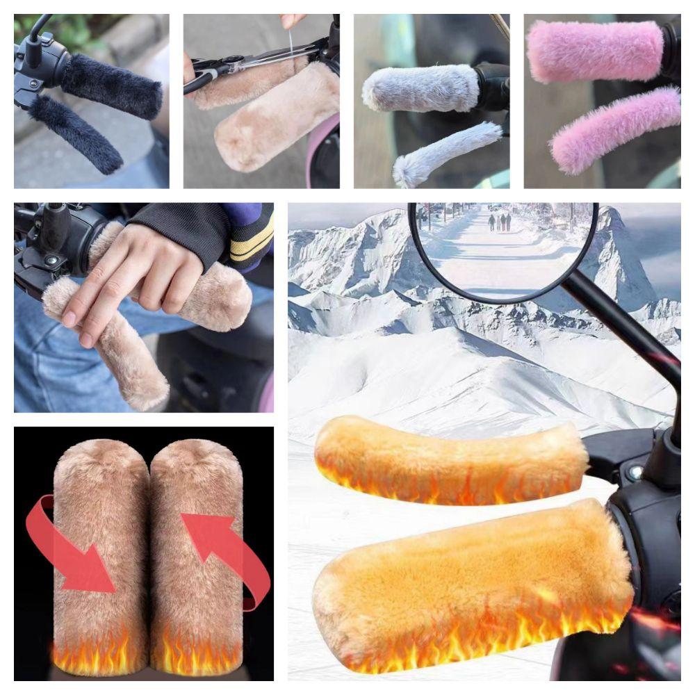 Practical Bicycle Grip Sleeves Hairy Motorcycle Handle Protective Cover Tricycles