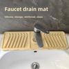1pc Food grade silicone faucet splash proof drainage pad, foldable, split drainage,used for soap,water cup,cosmetic storage tray