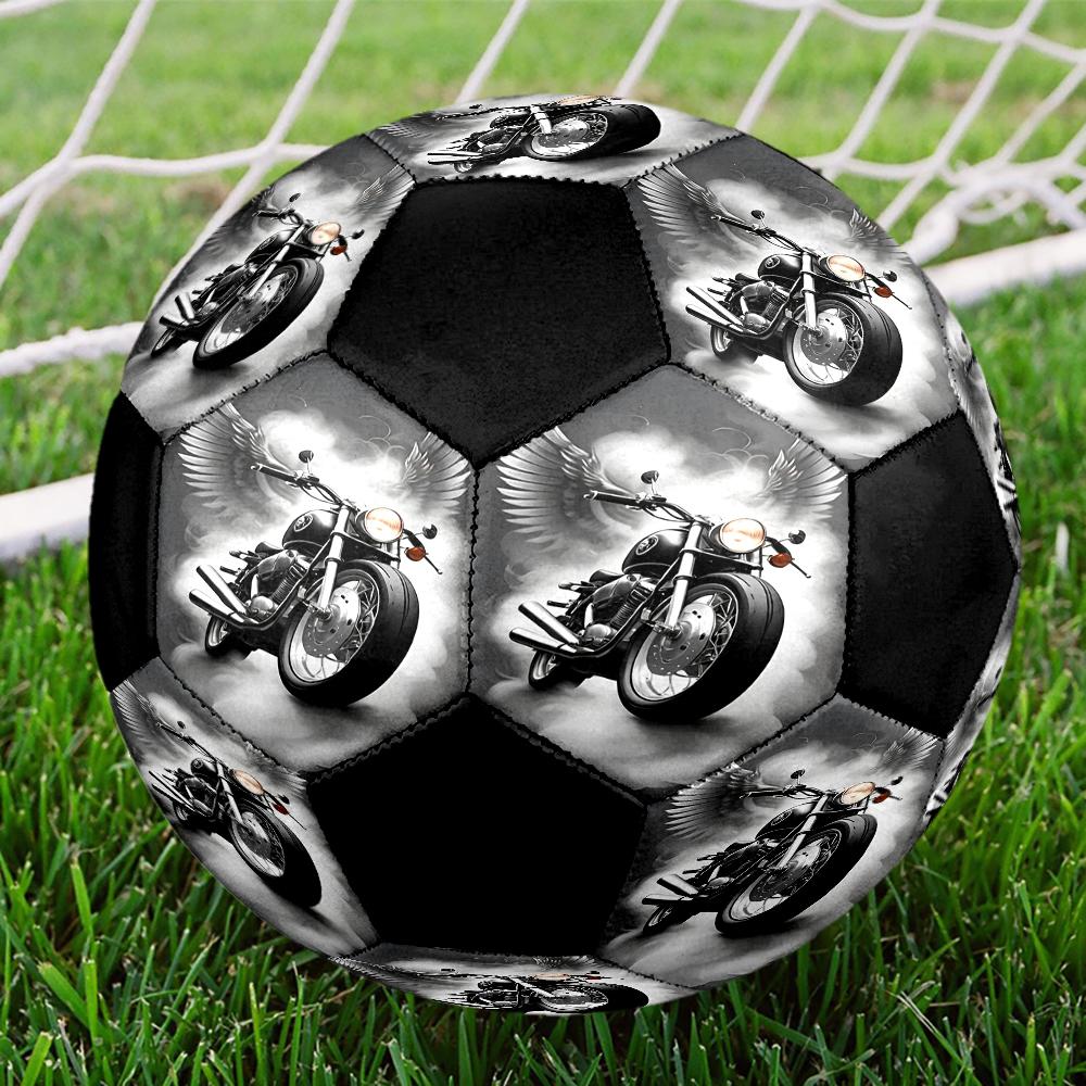Motorcycle Theme Size 5 Soccer Ball, Suitable for Both Indoor and Outdoor Matches, a Gift Suitable for Everyone.