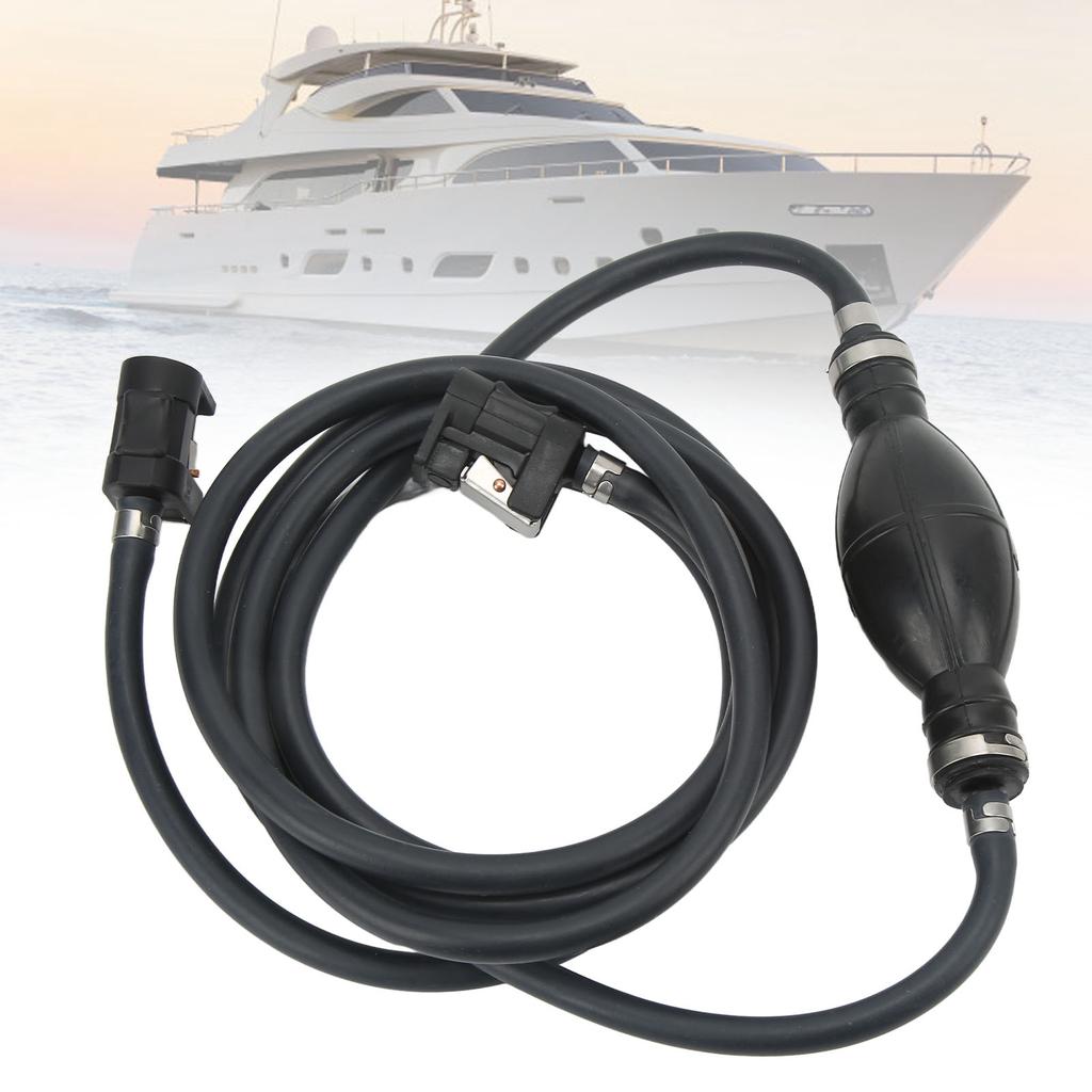 Outboard Fuel Line Hose Hand Primer Bulb Assembly Kit with Connector for Motor Vehicle Marine