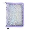6-Hole Album Storage Binder with Zipper Sticker Storage Organizer Water Resist for Storing Postcards Photos Ticket Stubs