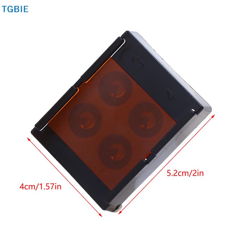 [TL]4 Holes Dental Shading Light Box Composite Resin Mixing Well Light-proof Storage Hading Color Toning Case Dentist Material