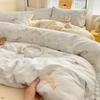 Fresh Simple Pure Cotton Duvet Cover Set, Available In Single, Three, or Four Pieces for Student Dormitories.