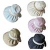 Large Brim Sunscreen Fisherman Hat Cloth Women Bucket Hat Casual Sun Protection Hat  Beach