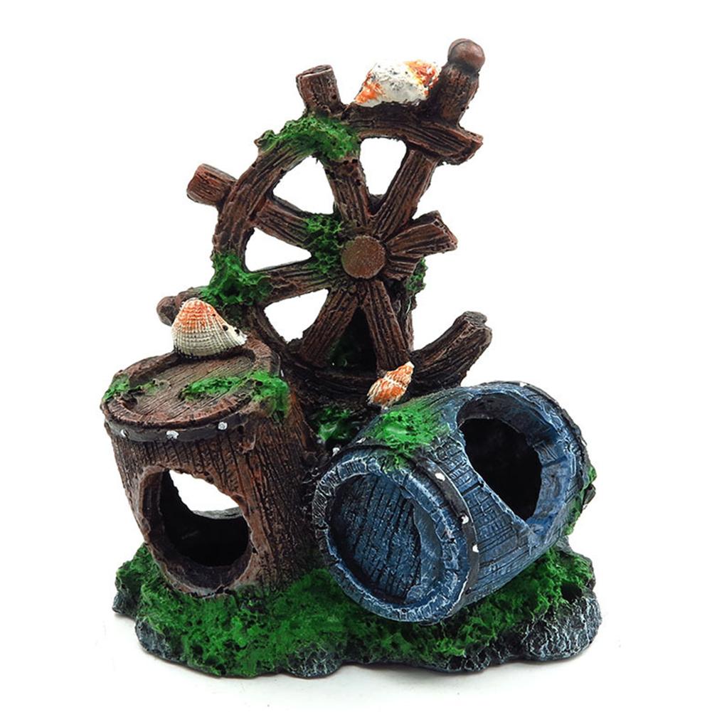 Resin Reptile  Shelter Aquarium Equipment Accessorie Glass Fish Tank Landscaping Decoration