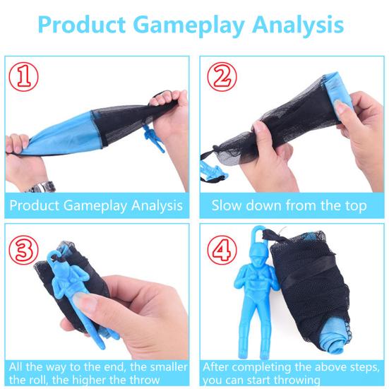 Parasailing Toy Tangling Free Vibrant Color Festival Gift Kids Hand Throwing Parasailing Toy