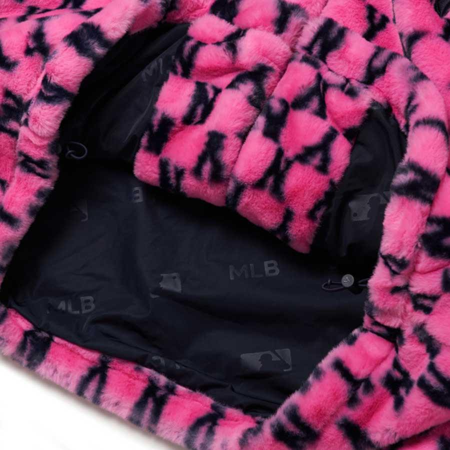 New MLB Old Flower Velvet Jackets Unisex Barbie Pink 3AJPF1816-50PKD