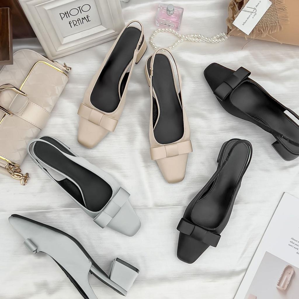 Summer new high-heeled sandals women's fashion 2025 French back empty single shoes women's versatile temperament socialite women's shoes