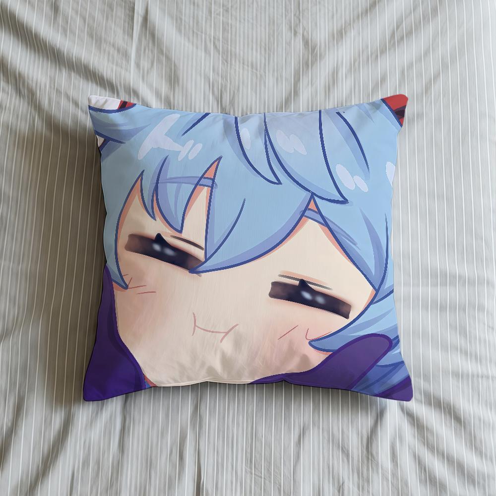 Cushion Face Cover Soft Q Case Genshin Sofa Impact Living Room Home Comfortable Office Game Decor Cupping Protective Pillow