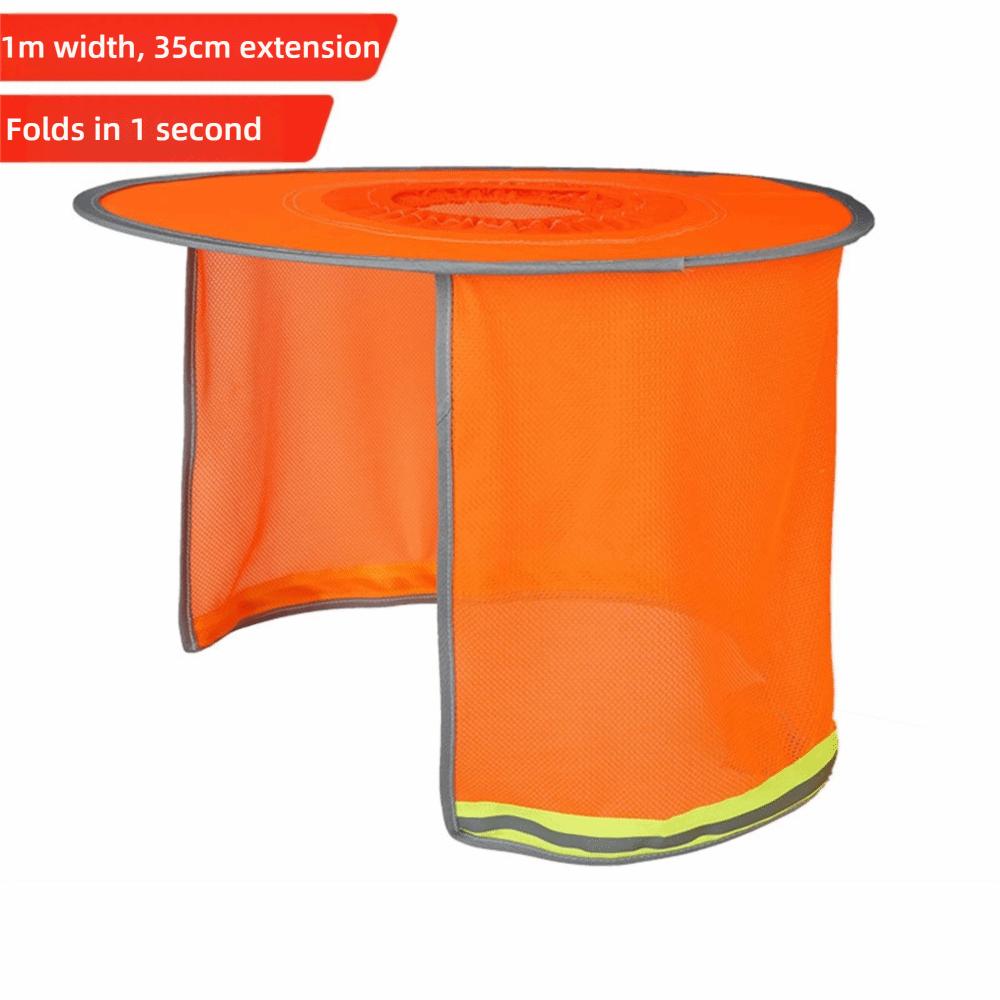 With Reflective Stripe Safety Hat Cap Visor Foldable Neck Shield Work Safety Helmet Cap
