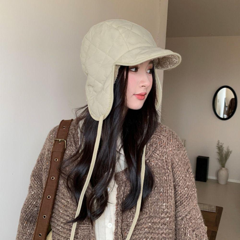 Mit Ohrenklappen Lei Feng Mütze Verdickte Lammwolle Damen Plüschmütze Outdoor Radfahren Kopfbedeckung