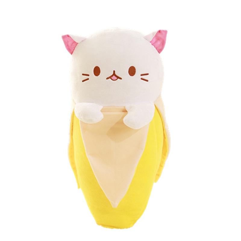 

Cartoon Banana Cat Plush Toy Desktop Decoration Bag Decoration Doll Girls Gift White,18cm/7.09in