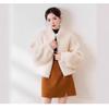 Autumn and winter new pure lamb fur fur integrated fur coat women's short stand-up collar zipper sheep shearing coat