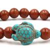 Beads Bracelet Sea Turtle Beaded Elastic Rope Adjustable Boho Decoration Valentines Day Gift Women Men 8mm Natural Faux Stone Friendship Bangle Dating
