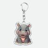 Funny Baby Hippo Cute Keychains Keyring for Accessories Bag Moo Deng Meme Pendant Keyring Jewelry Fans Gifts