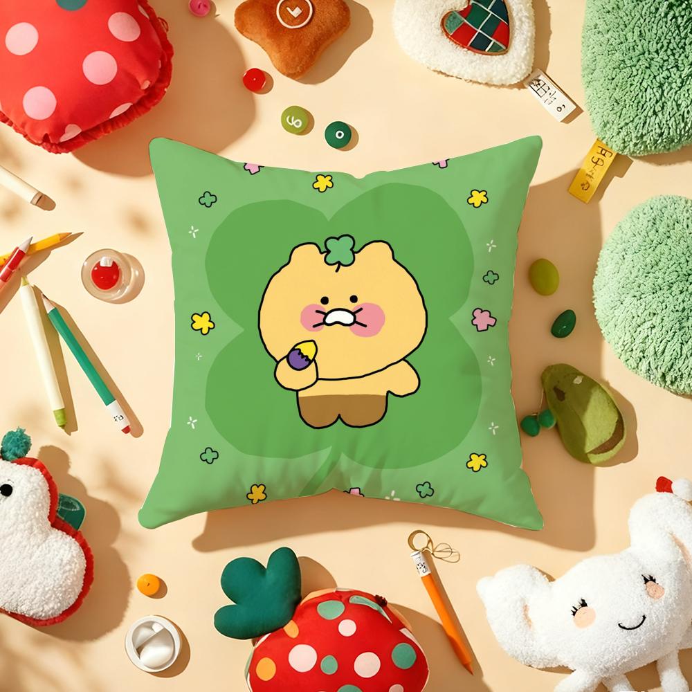 Cushion Cover Plush Fabric Soft Double-Sided Printed Sofa Warm Winter Home Gift Pillow Cover C-Choonsik Kakao Kakaotalk