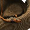 Stile Etnico Cappello da Cowboy Estivo Protezione Solare Intreccio di Paglia Cappello Western Protezione Solare