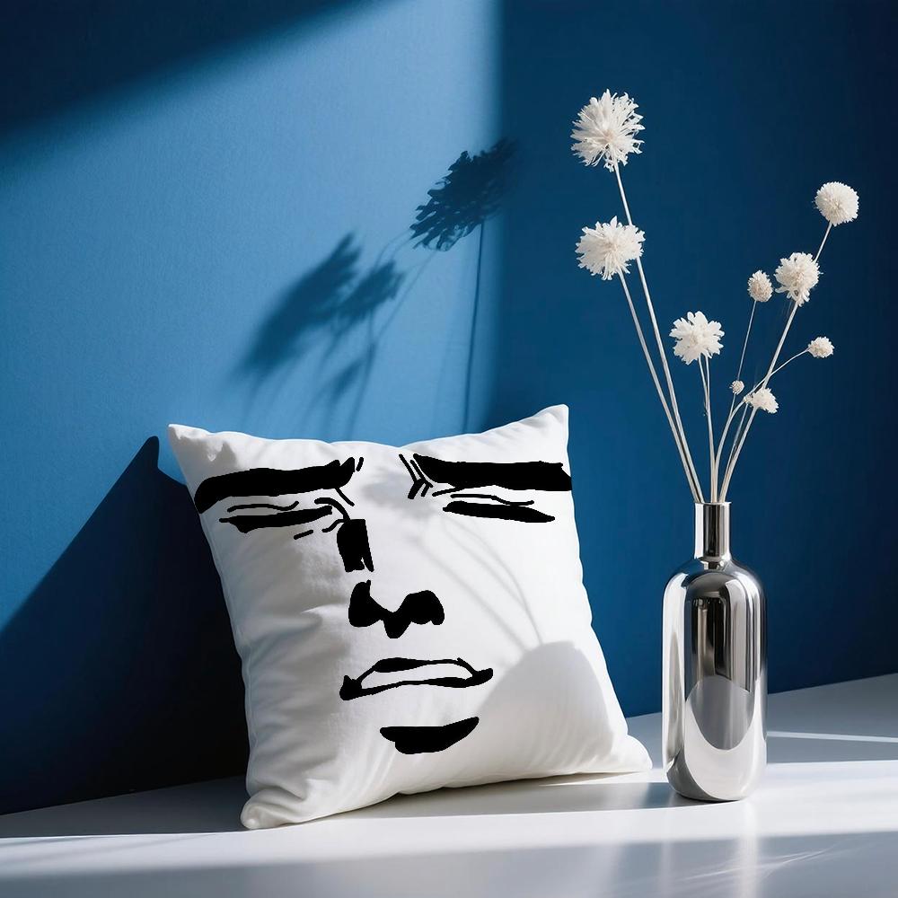 Meme Face Sigma cushion cover Comfortable and soft bedding skin friendly leisure sofa car office pillowcase