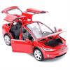 Diecast Model X Cars Toy, 1:32 Scale Pull Back Toy Car Model X90 Tesla Alloy, Pull Back Alloy Vehicle Door Opening with Lights and Music, Kids Toys
