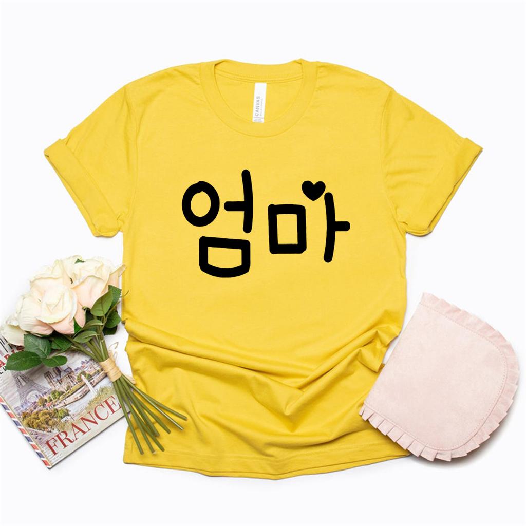Korean Mom TShirt Korean Mama Shirt Cute Mothers Day Gift Hangul T Shirt Korean Lover Tee Women Tshirts Graphic Tees Tops FeUnisex