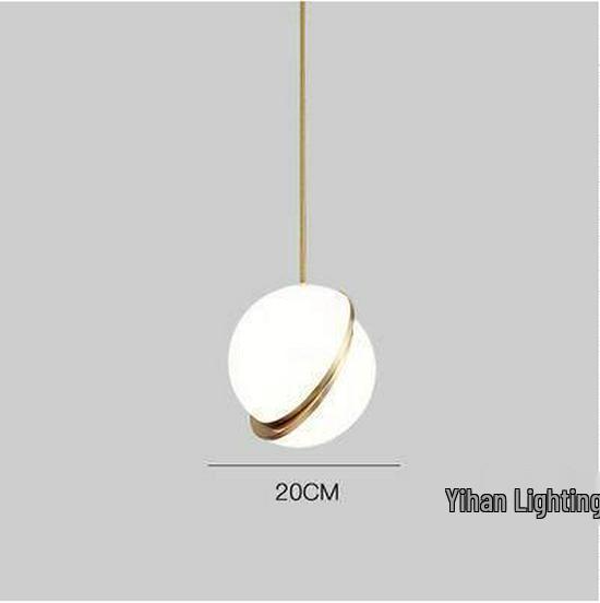 Nordic Modern Pendant Light – Minimalist Glass Fixture for Coffee Shops, Bedside, Bar Counters