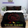 AFC Ajax Custom Name Pattern Bedding,Quilt Set Quilt Cover Pillowcase Home Birthday Gift(1 * Duvet Cover + 2 * Pillowcase, Without Core)