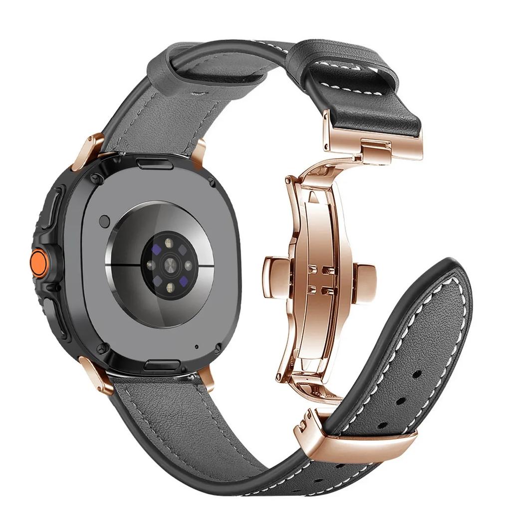 Premium Leather Band for Samsung galaxy watch 8 40mm 44mm  Business Strap for galaxy watch 8 classic 46mm Smartwatch Bracelet