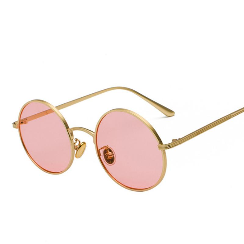 Sunglasses Personality Round Frame Men Punk Style Harajuku Style Metal Fashion Retro Women Korean