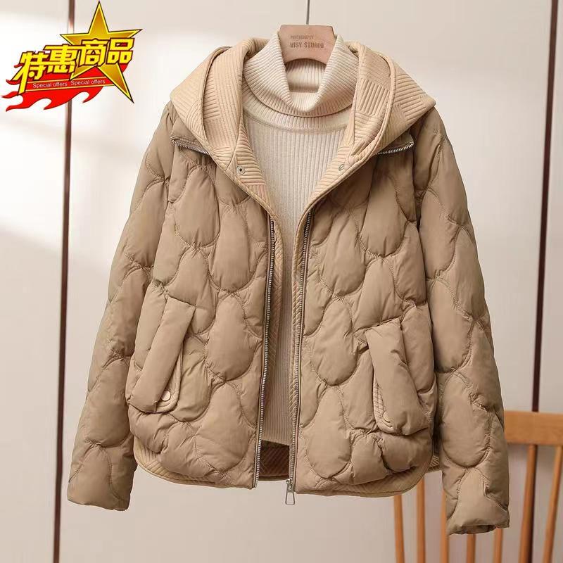 Women S Short Hooded Thick Cotton Padded Coat Loose Fit Winter Ladies Outerwear