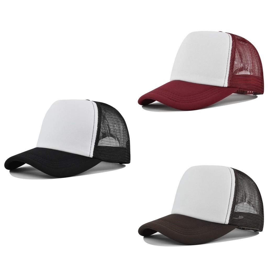 Black Polyester Baseball Cap Adjustable Sun Hat Breathable Stylish For Summer 2023