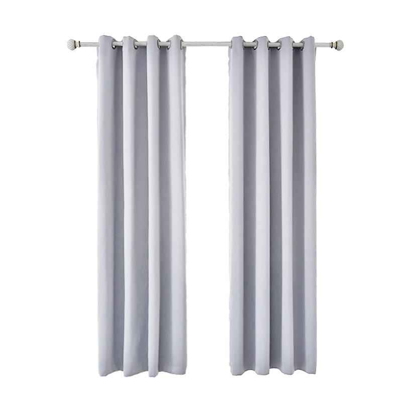Blackout Thermal Insulation Curtain High Density Polyester Solid Color Window Drapes Modern Minimalist Decor for Bedroom Living Room
