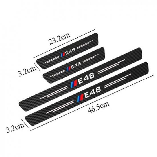 Carbon Fiber Door Sill Scuff Plate Protector Sticker for BMW E60 E90 F30 F10 G30