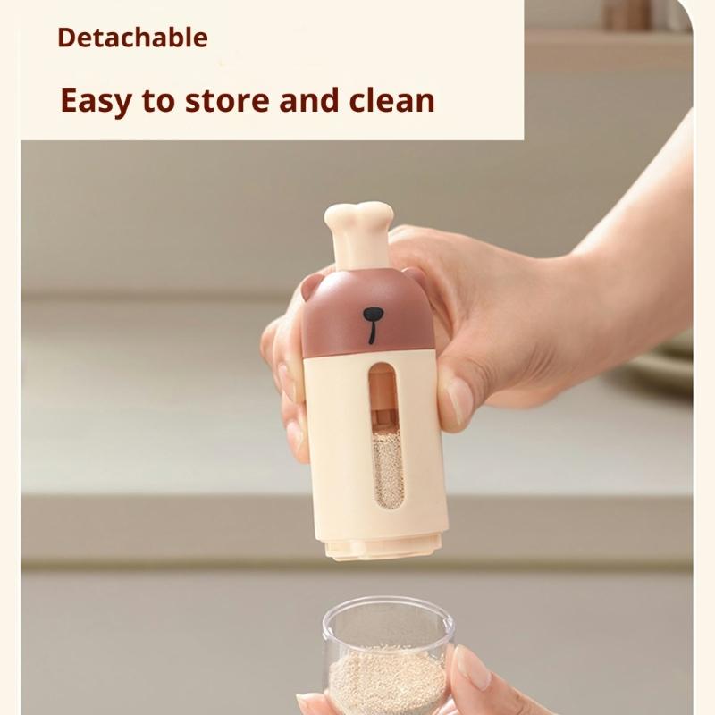 Space Saving Kitchen Spice Dispenser Press Type Portion Control Sealed Lid Food Safe Storage For Baking Seasonings