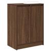 Brown Oak Shoe Cabinet 57x34x76 Cm Engineered Wood
