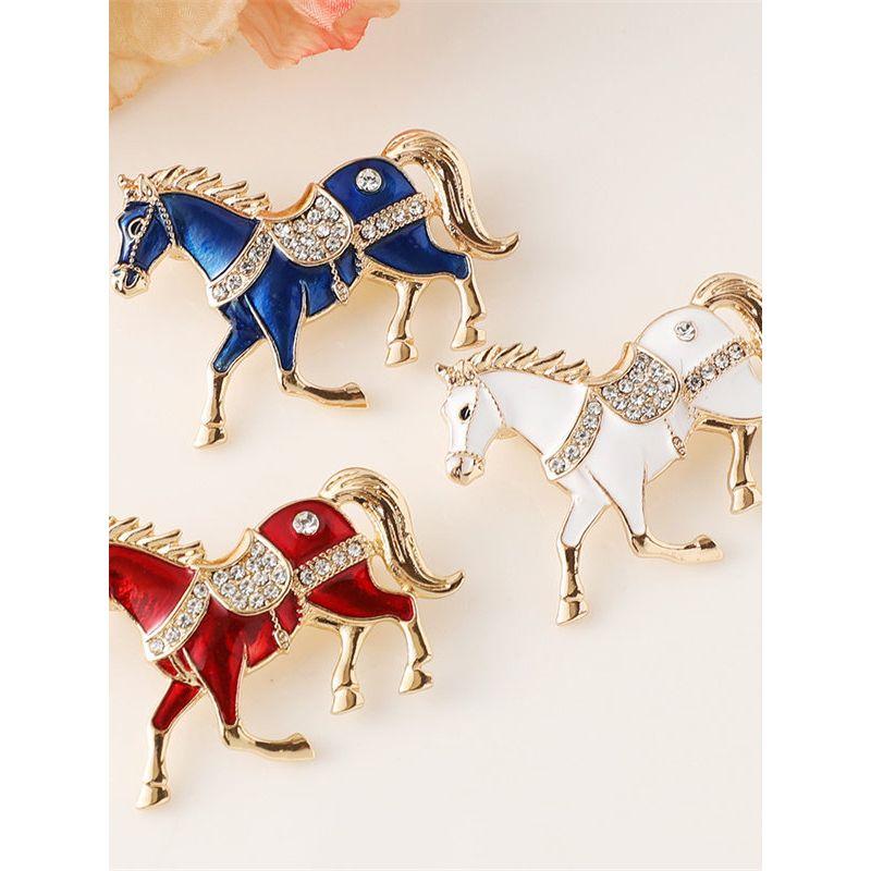 Get Rich Immediately," European and American Fashion, Twelve Zodiac Horse Pins, Accessories, Personalized Brooch with the Meaning of Immediate Success