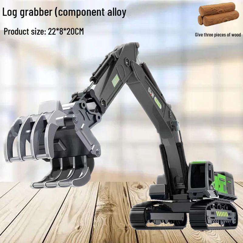 Alloy Construction Toy Set: Excavator, Mixer, Crane for Kids 0-6.