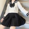 [Milky Time] Sailor Suit, Long Sleeve, School Uniform, High School Girl Cosplay (L, Black X White)