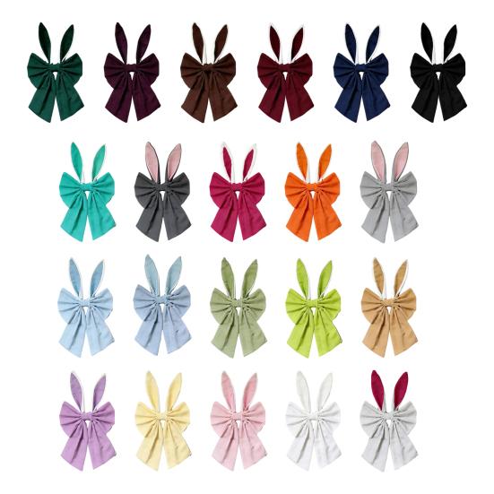 16-tums påskkransrosetter Glad påskkaninöronrosett för trädtopp Dekorativ tygrosett för vårhelg Ytterdörr Vägg Fönster Inomhus Utomhus