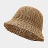 New Korean Version Women Straw Hat Summer Breathable Sun Shade Straw Hat Seaside Vacation Foldable Sun Protection Fisherman Caps