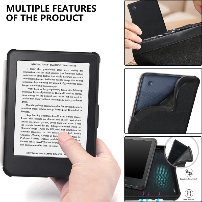 Lightweight Reader Case For Clara Colour/BW(N365/N367) 6" Protective Cover With Auto Sleep/Wake Folding Stand