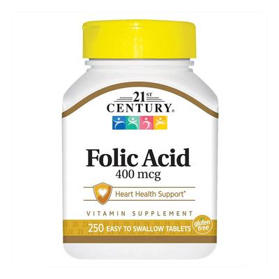 Acido Folico 400 mcg, 250 Compresse Facili da Ingoiare