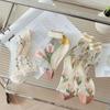 Embroidery Flower Women Summer Socks Breathable Girls Mid-calf Socks Fashion Lace Socks