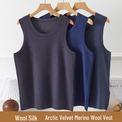 Herren Thermische Nahtlose Seide Fleecefutter Weste 2025 Winter