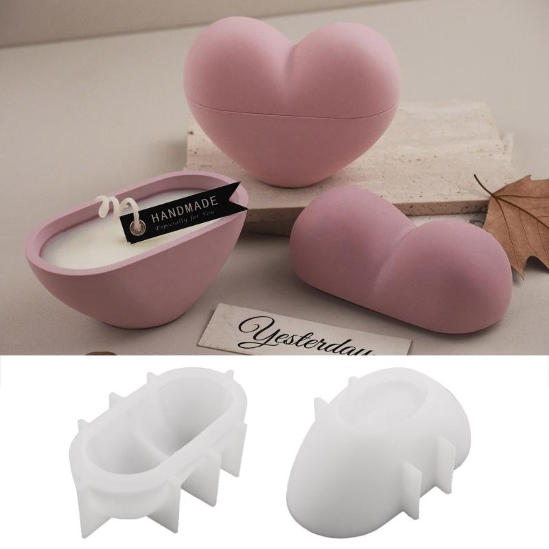 Practical Silicone Mould Home Decoration for Heart Shaped Keepsakes Box and Candle Holders Special for Gifts Making