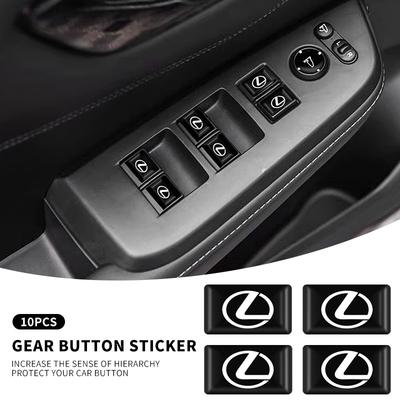 10PC 3D Epoxy Car Exterior/Interior Decor Small Stickers Decal For F-SPORT ES RX NX LS UX LM LX GX LC RZ IS CT GS RC HS