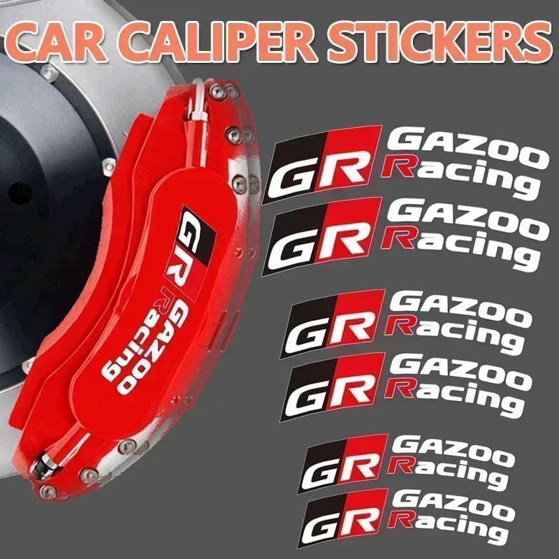 Car Brake Caliper Sticker Heat Resistant Decals for Toyota GR GAZOO Racing Logo Corolla Pruis RAV4 C-HR AYGO Prius Auris CAMRY T4D
