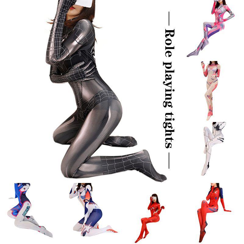 Anime Overwatch Cosplay Costumes Sexy Tights Jumpsuit Halloween Costumes Women