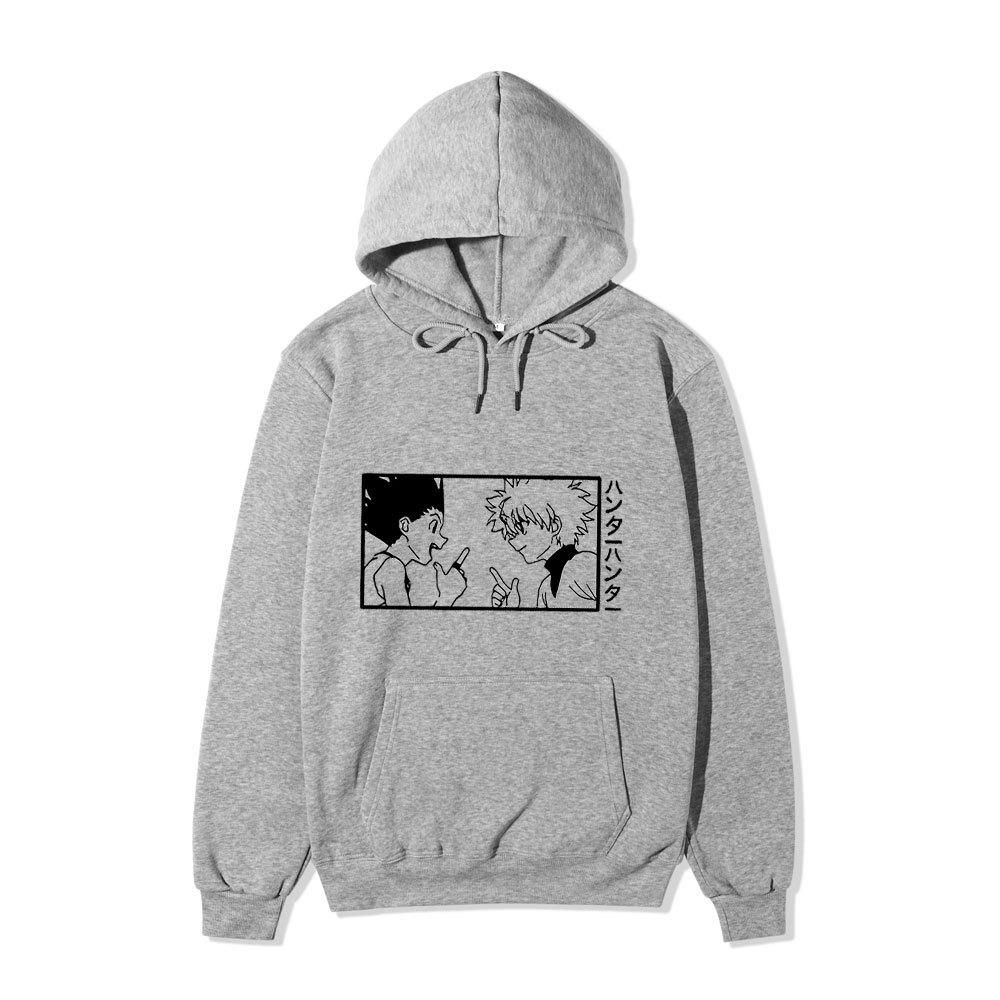 Hunter X Hunter Anime Graphic Print Hoodie Men Women Winter Fleece Warm Pullover Sweatshirt Casual Loose Hooded Top for Autumn Daily Street Wear