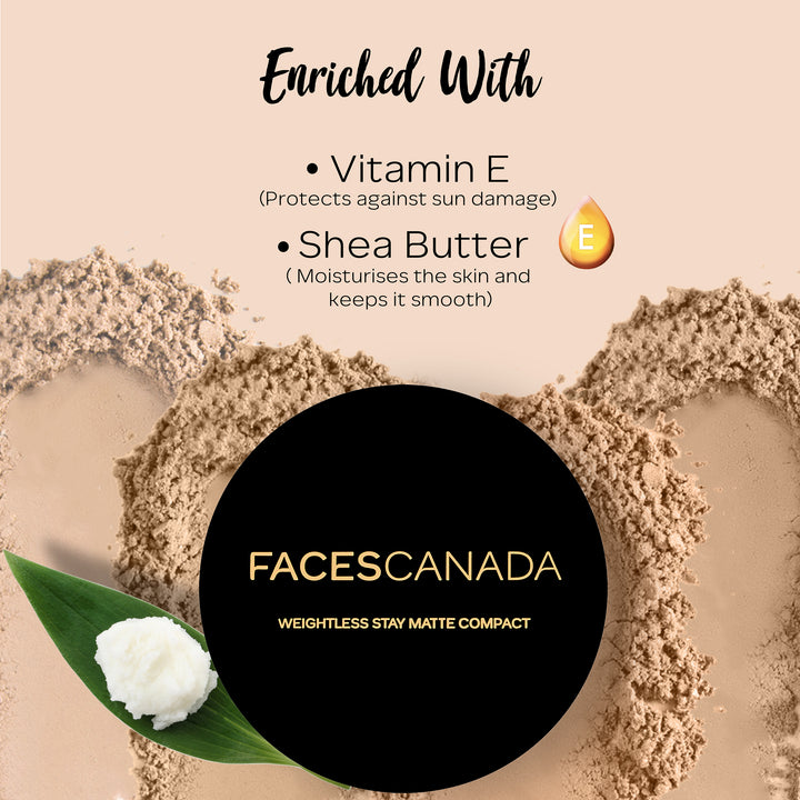 FACESCANADA Weightless Matte Finish Compact Natural 02 9gm