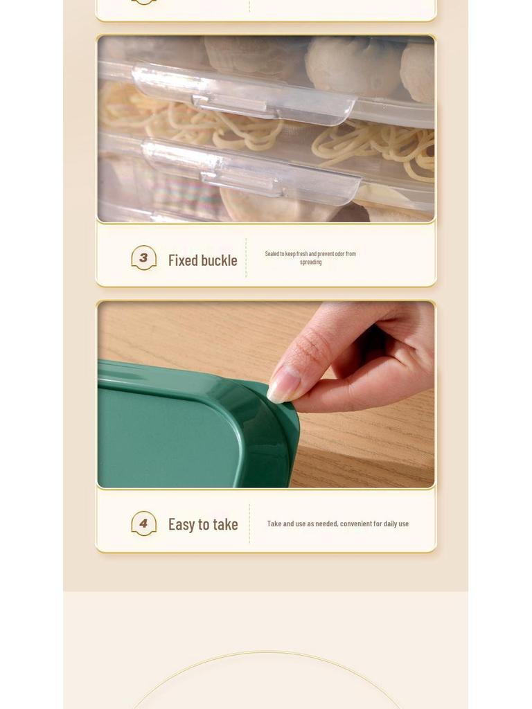 Large Capacity Multi-layer Dumpling Freezer & Fresh-Keeping Box